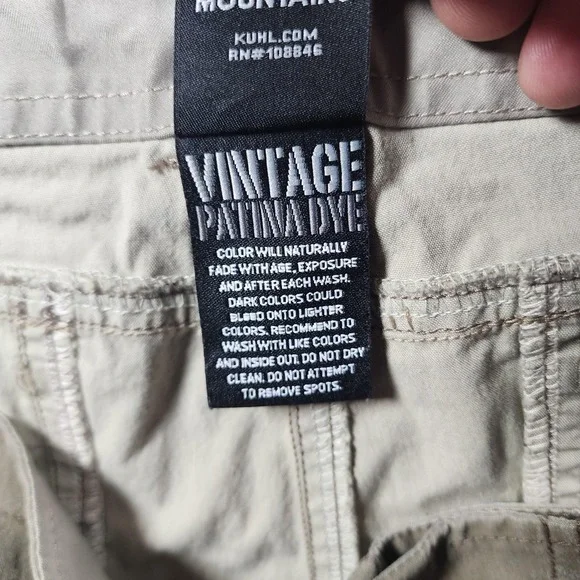 Kuhl Ramblr Shorts Mens 40 Beige Cargo Canvas Stretch Outdoor Hiking Travel - Picture 3 of 16